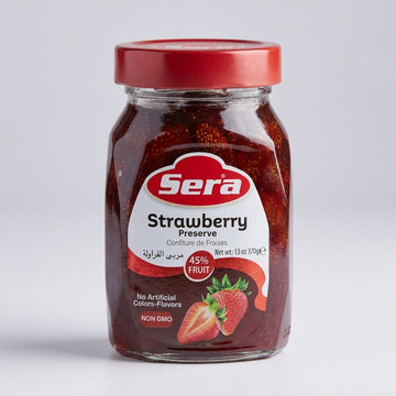 Sera Strawberry Preserve 13 oz - 45% Fruit, No Artificial Colors or Flavors