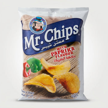 Mr. Chips Paprika Flavor Potato Chips 100g - Crispy Middle Eastern Snack