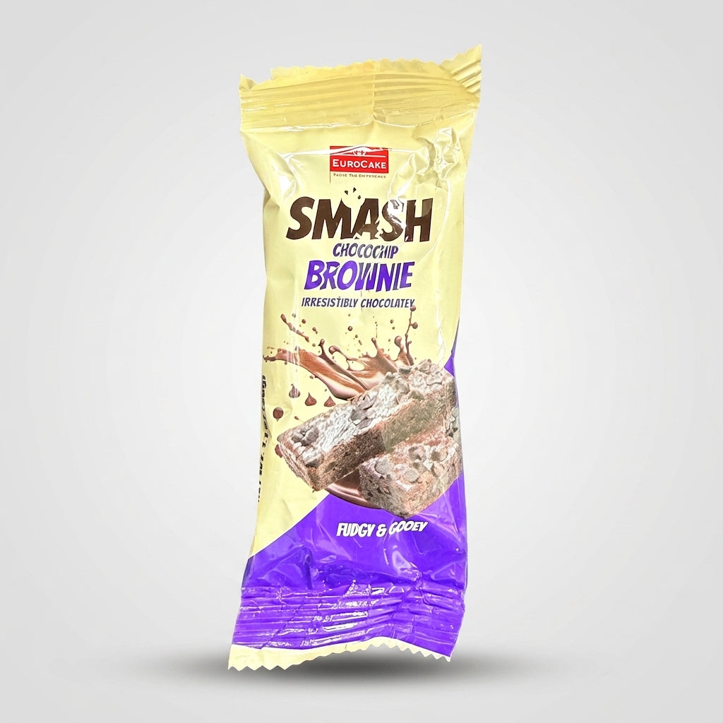 Eurocake SMASH Chocochip Brownie - Fudgy & Gooey Chocolate Treat