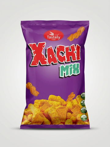 Tastely Foods Xachi Mix Snack - Crunchy Middle Eastern Corn Puffs