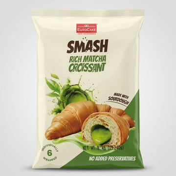 EuroCake Smash Rich Matcha Croissant 8.46 oz - Sourdough Pastry