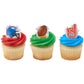 24 Football #1 Fan Cupcake Rings Topper Helmet