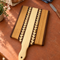 Amish-Made Wheat-Pattern Paddle Cutting & Serving Board