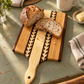 Amish-Made Wheat-Pattern Paddle Cutting & Serving Board