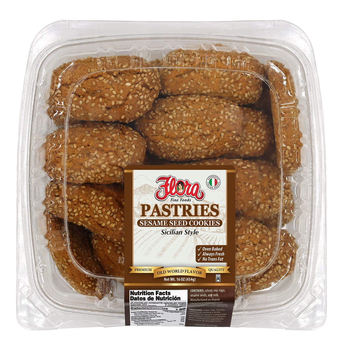 Sesame Seed Cookies - Sicilian Style - 16 oz