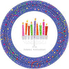 Amscan 8 Count Playful Menorah Happy Hanukkah Round Plates, 7", Multicolor