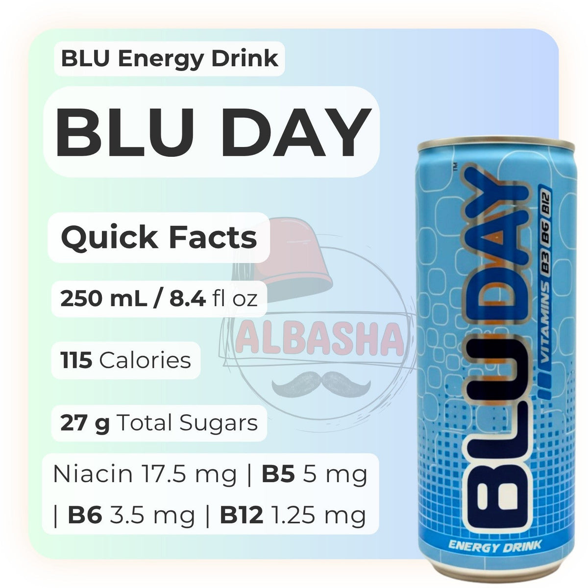 BLU DAY Refreshing Energy Beverage 250ml