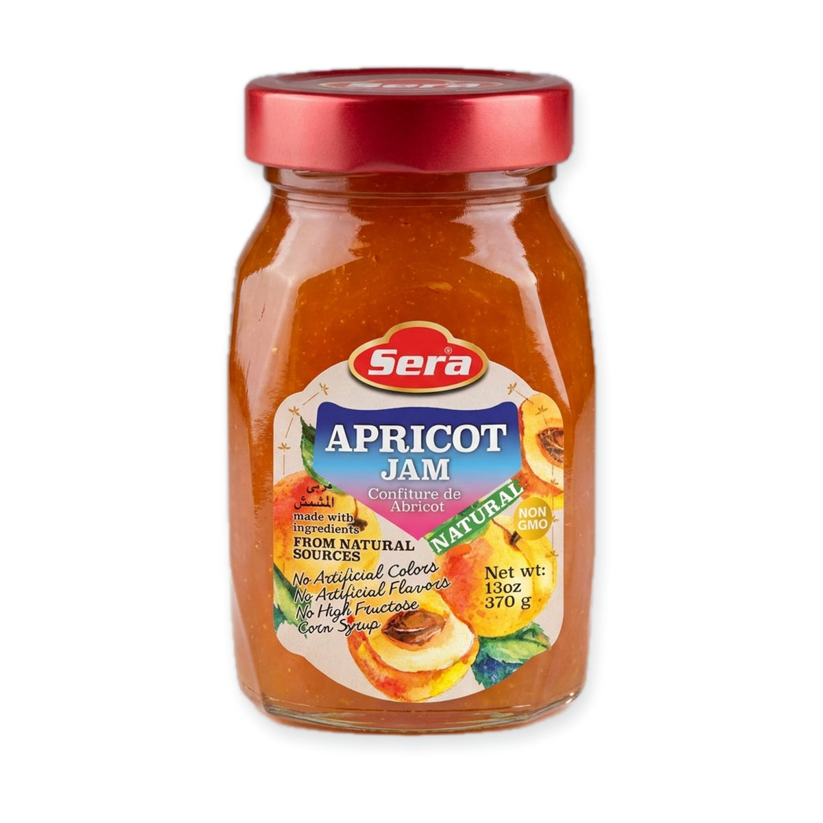 Sera Apricot Jam 13oz (370g) - Natural Non-GMO Fruit Spread