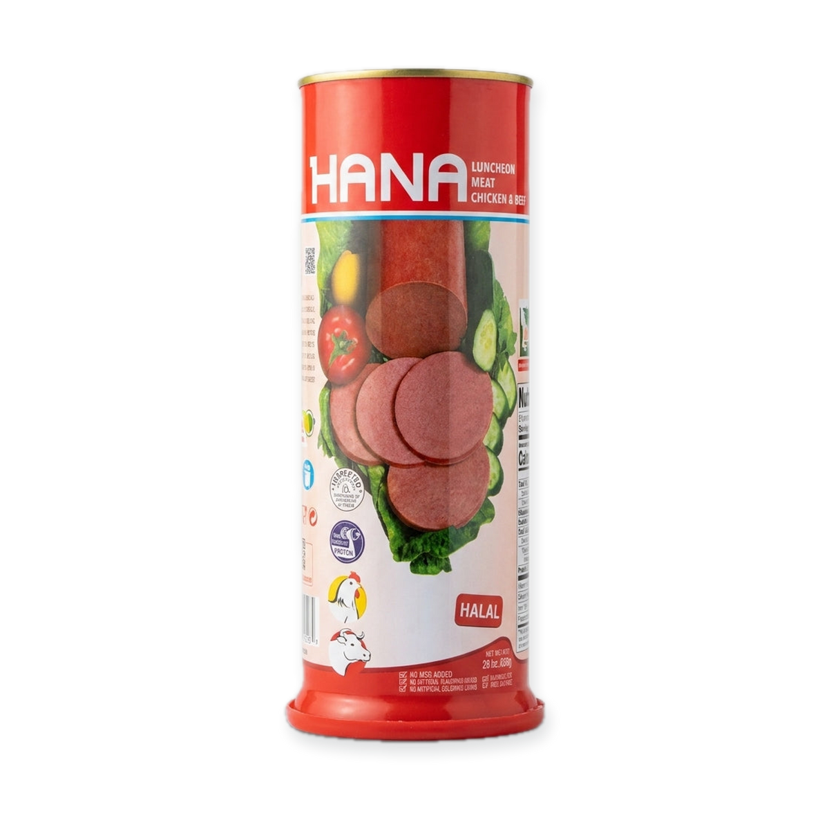HANA Luncheon Meat Chicken & Beef 28 oz - Halal Premium Canned Meat