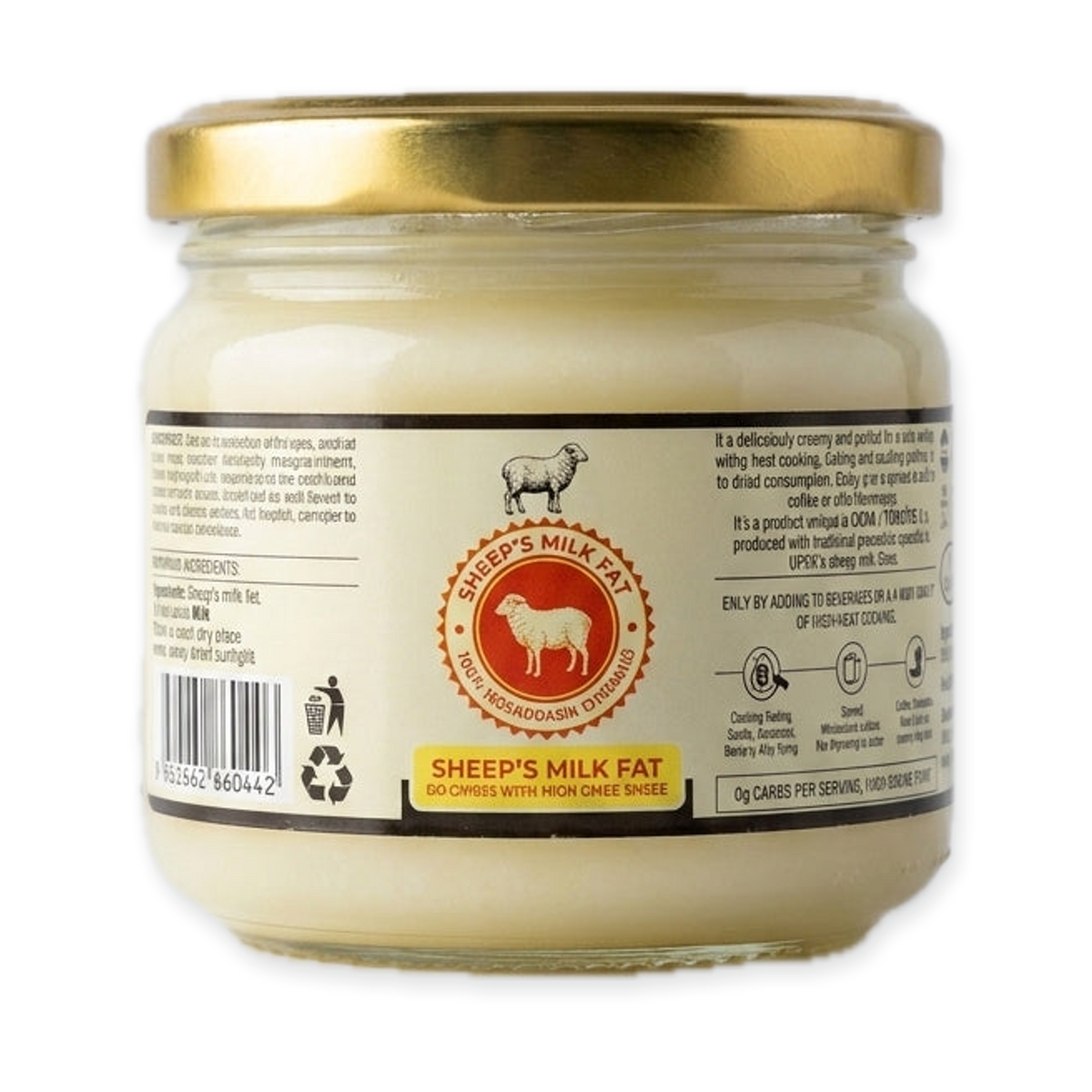 Urfarm Ancient Urfa Sheep Ghee 8.8 oz - Grass-Fed Premium Clarified Butter