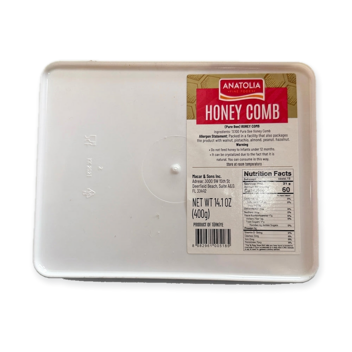 Anatolia Honey Comb 14.1 oz - Pure Turkish Bee Honeycomb