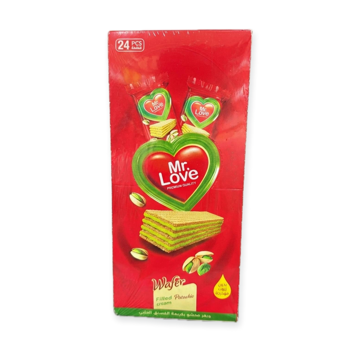Wafer Filled Pistachio Cream (400g) Box of 24