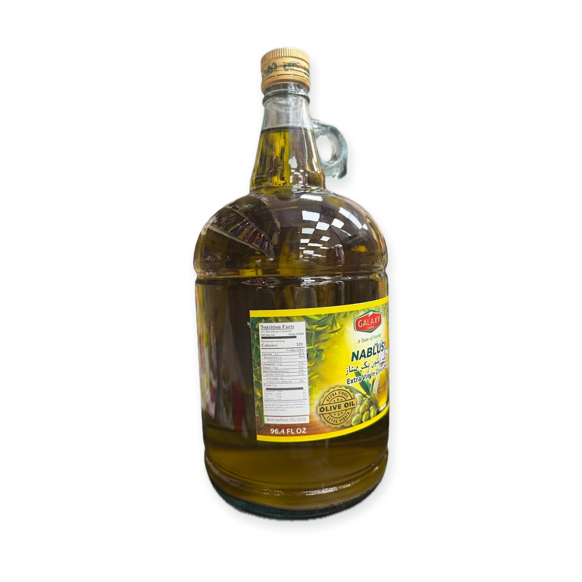 Galaxy Nablus Extra Virgin Olive Oil 96.4 fl oz - Premium Cold Pressed