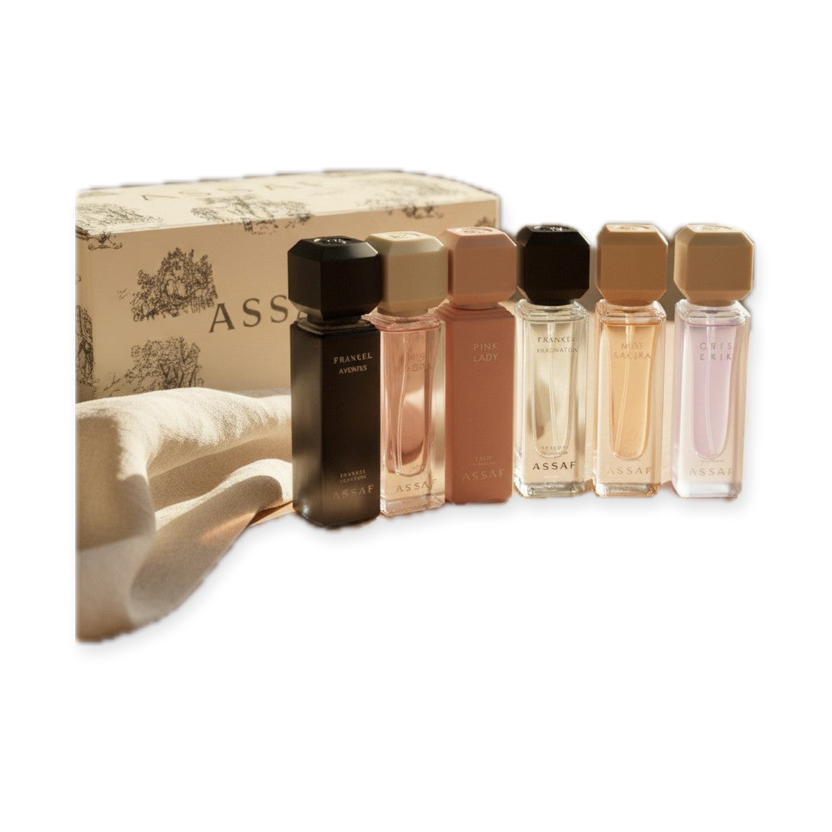 Assaf Riyadh Discovery Box — 6x5ml Arabian Perfume Sampler Set