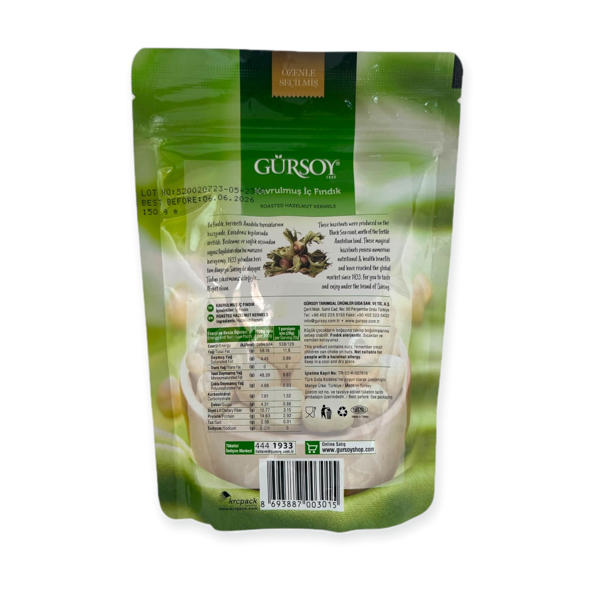 Gursoy Turkish Roasted Hazelnuts
