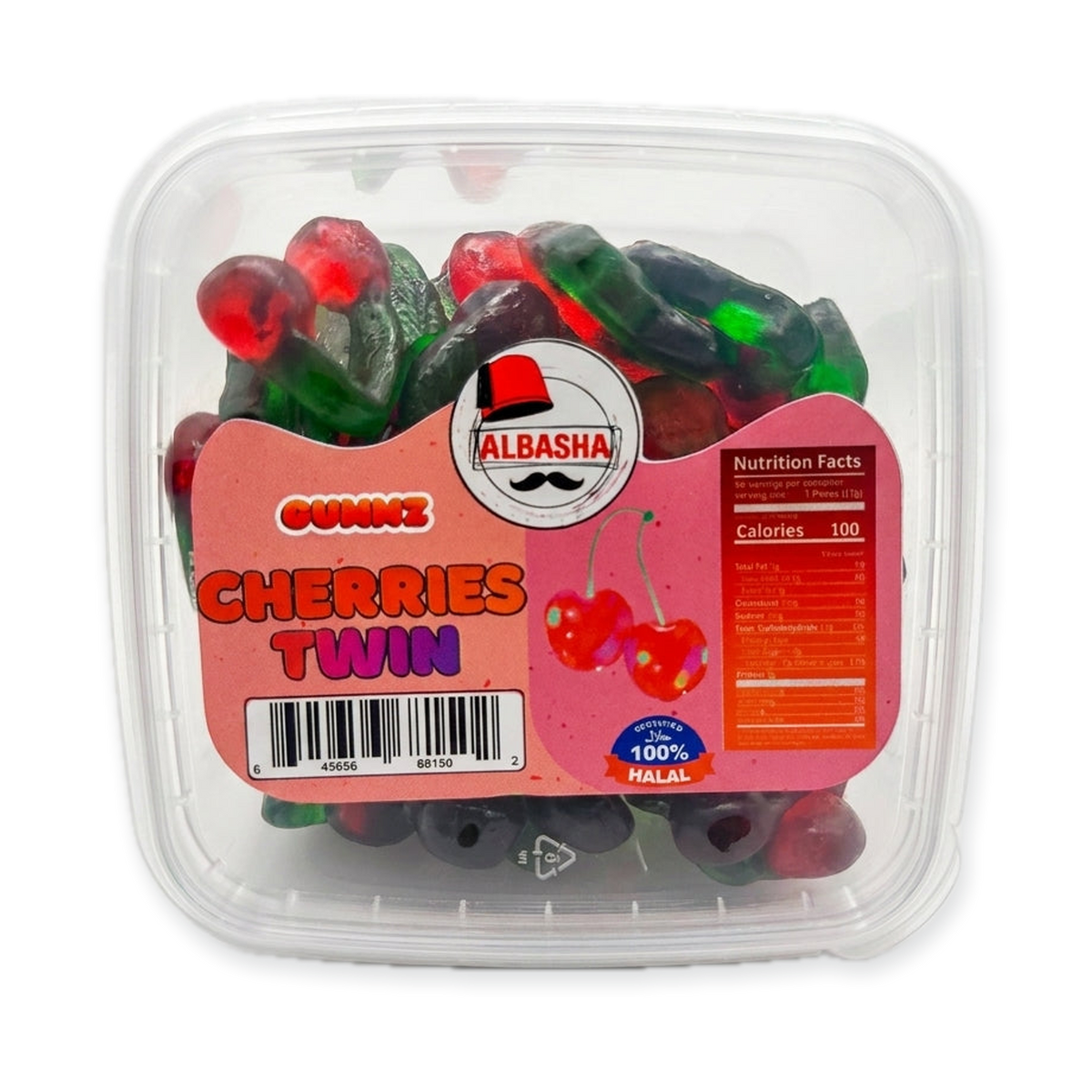 AlBasha Gummz Cherries Twin - Premium Halal Gummy Candy