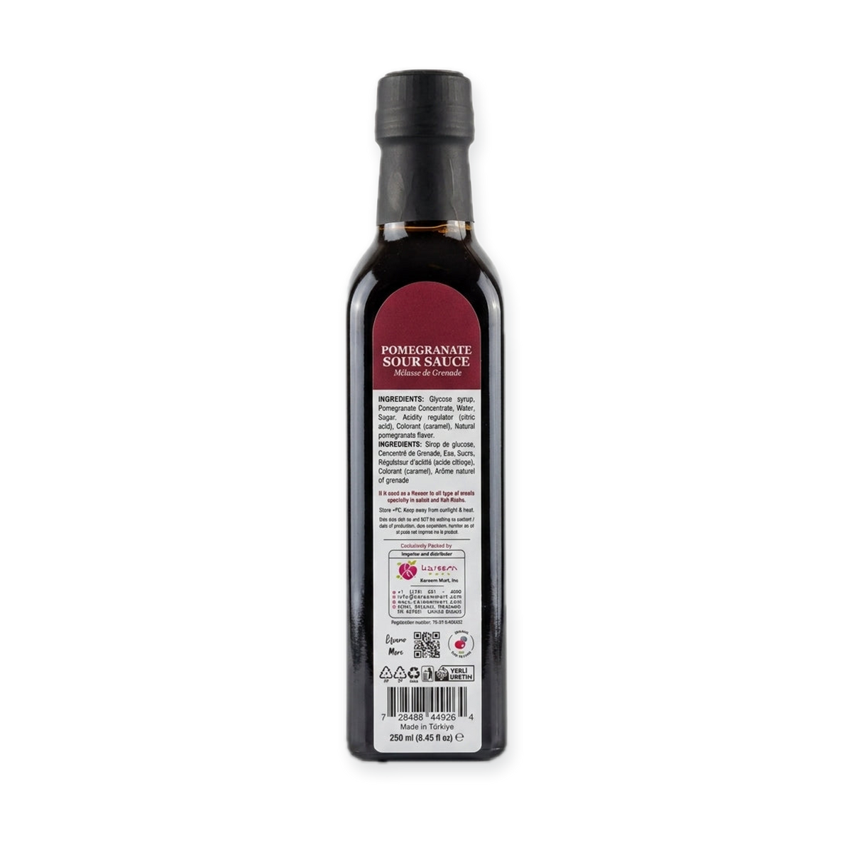 Kareem Chef Pomegranate Sour Sauce 250ml - Authentic Turkish Molasses