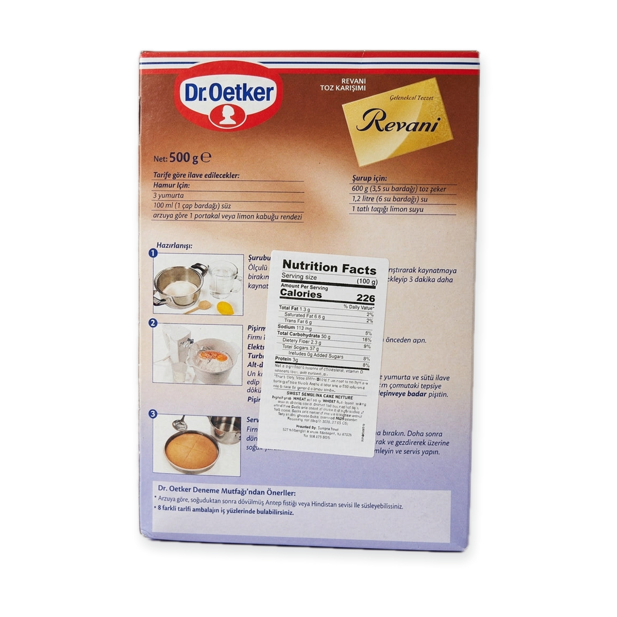 Dr. Oetker Revani 500g - Traditional Turkish Semolina Cake Mix