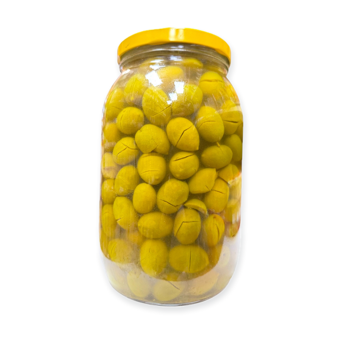 Authentic Nablus Sera Green Cracked Olives 2000g
