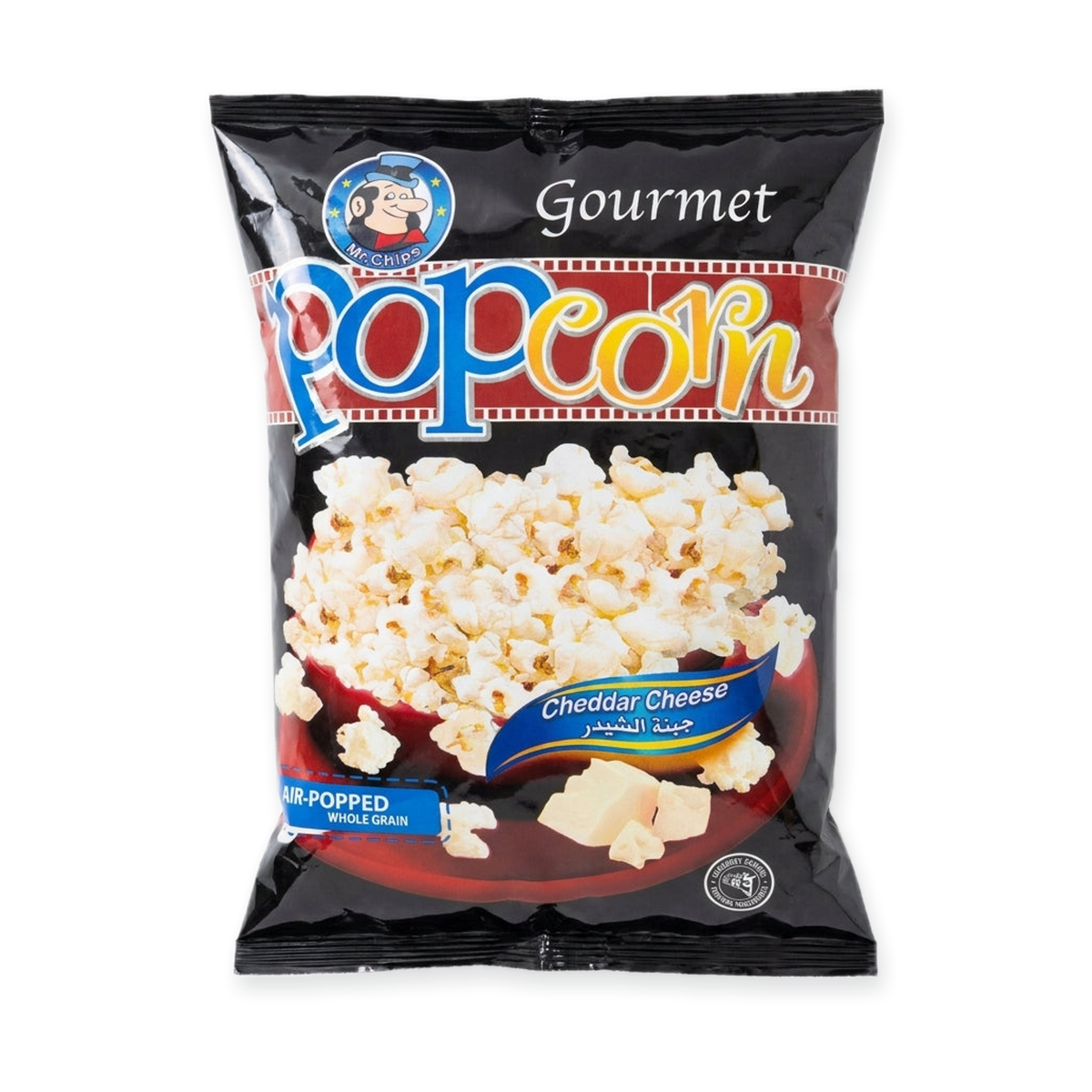 Mr. Chips Gourmet Popcorn Cheddar Cheese 90g - Air-Popped Whole Grain