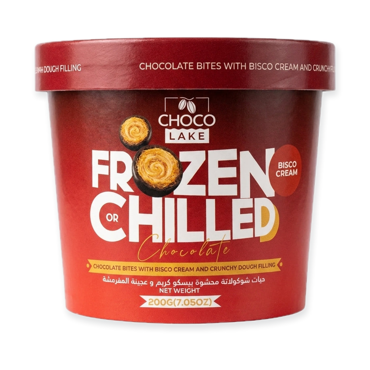 Choco Lake Frozen or Chilled Chocolate 200g - Bisco Cream Cookie Bites