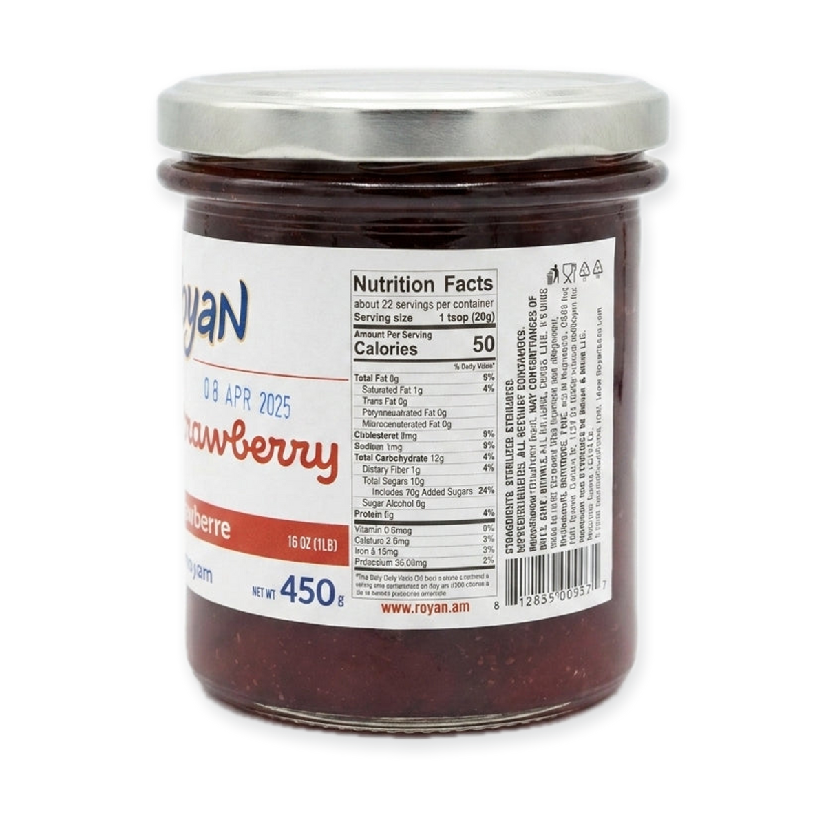 Noyan Strawberry Preserve 450g - Armenian Fruit Spread