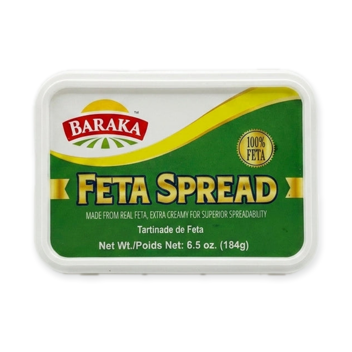 Baraka Feta Spread 6.5 oz - Extra Creamy 100% Feta Cheese