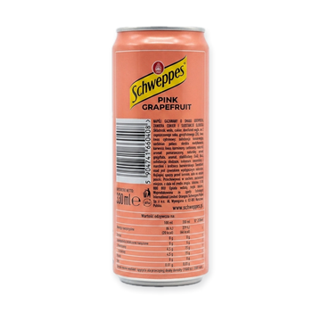 Schweppes Pink Grapefruit 330ml - Refreshing Citrus Sparkling Drink