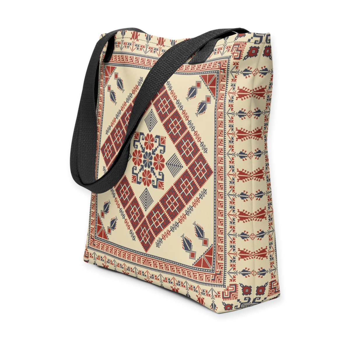 Trendy Tote Bag – Art Pattern, 15" x 15"