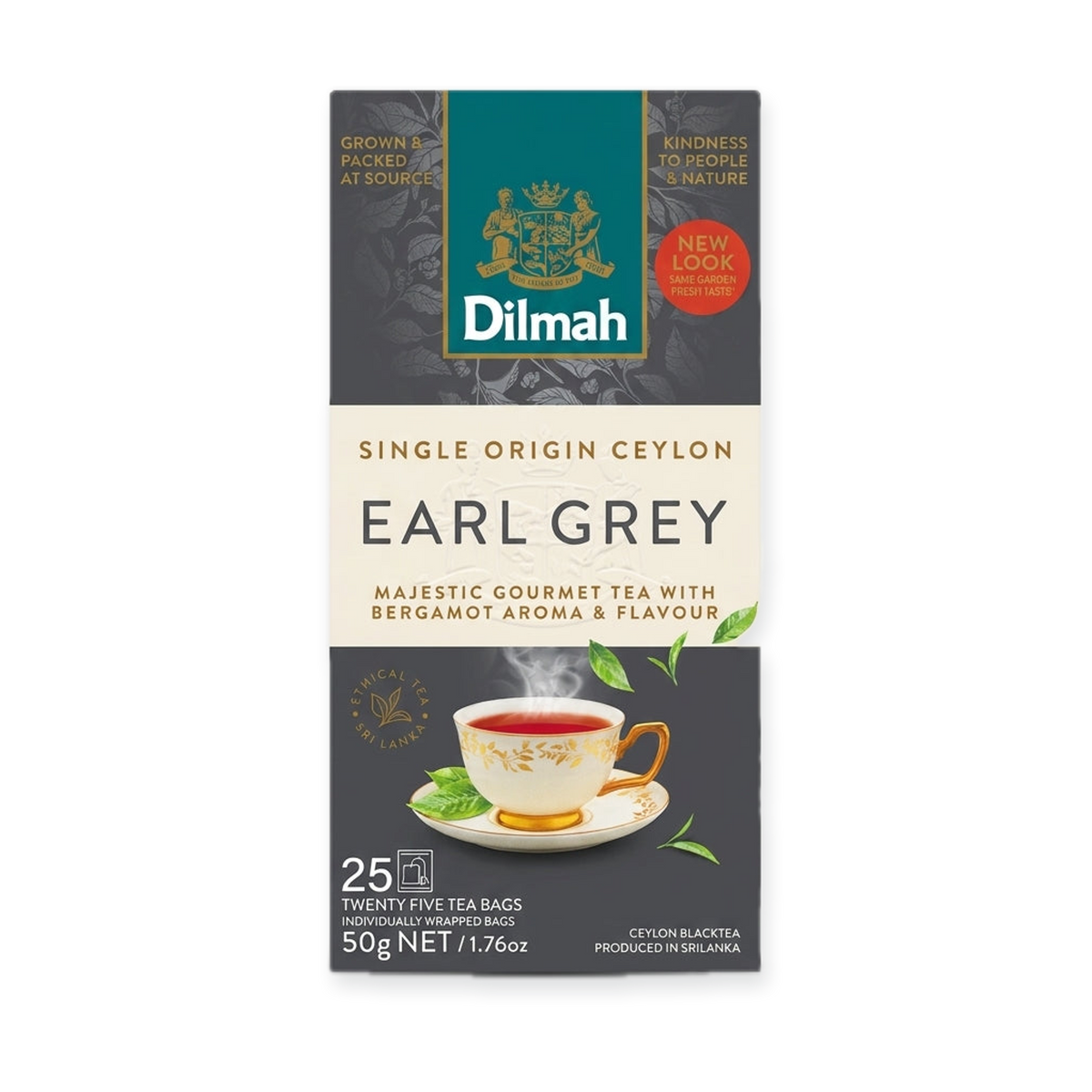 Dilmah Earl Grey Tea 50g (25 Bags) - Single Origin Ceylon Black Tea