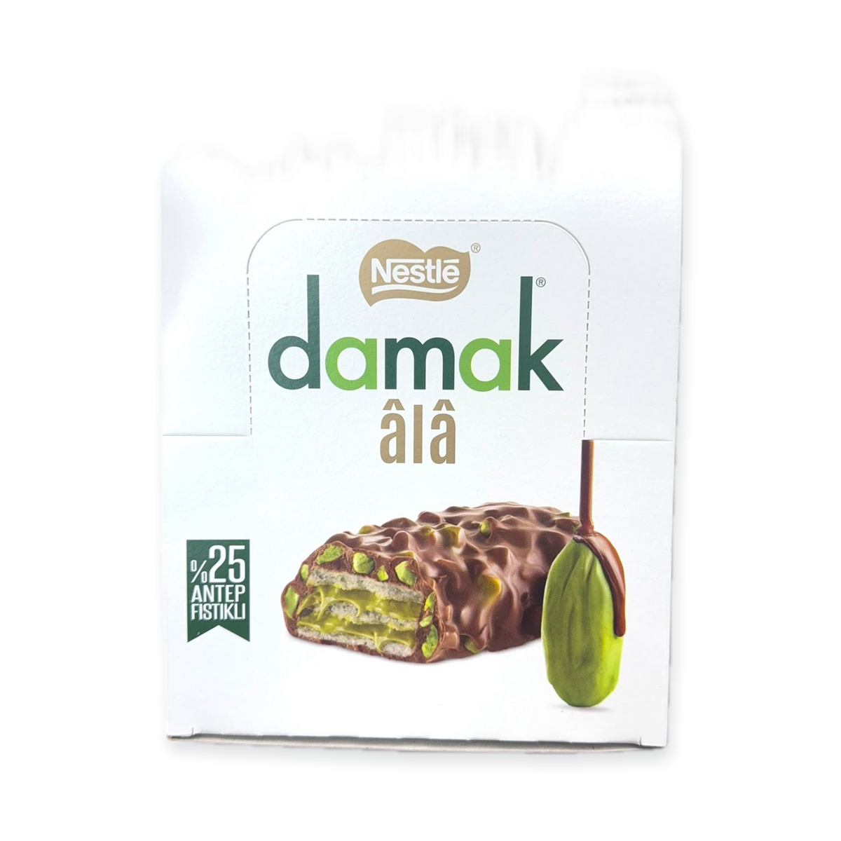 damak Nestle Damak 25% Pistachio Chocolate Wafer Cream – Milk Chocolate Coated 30g Pack
