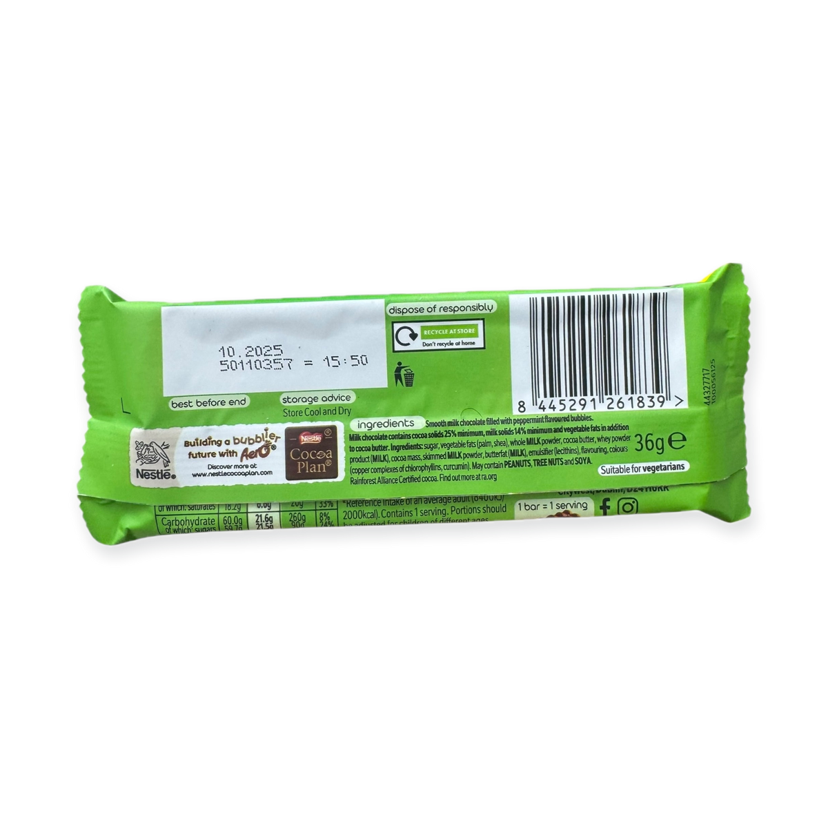 Nestle Aero Peppermint Chocolate Bar