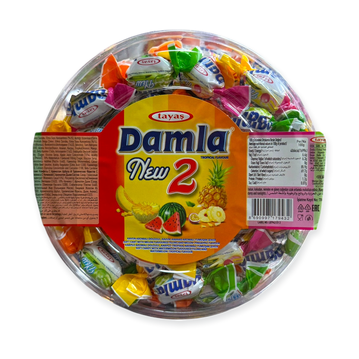 BONART Sweeties Damla Tropical Candy 800 G