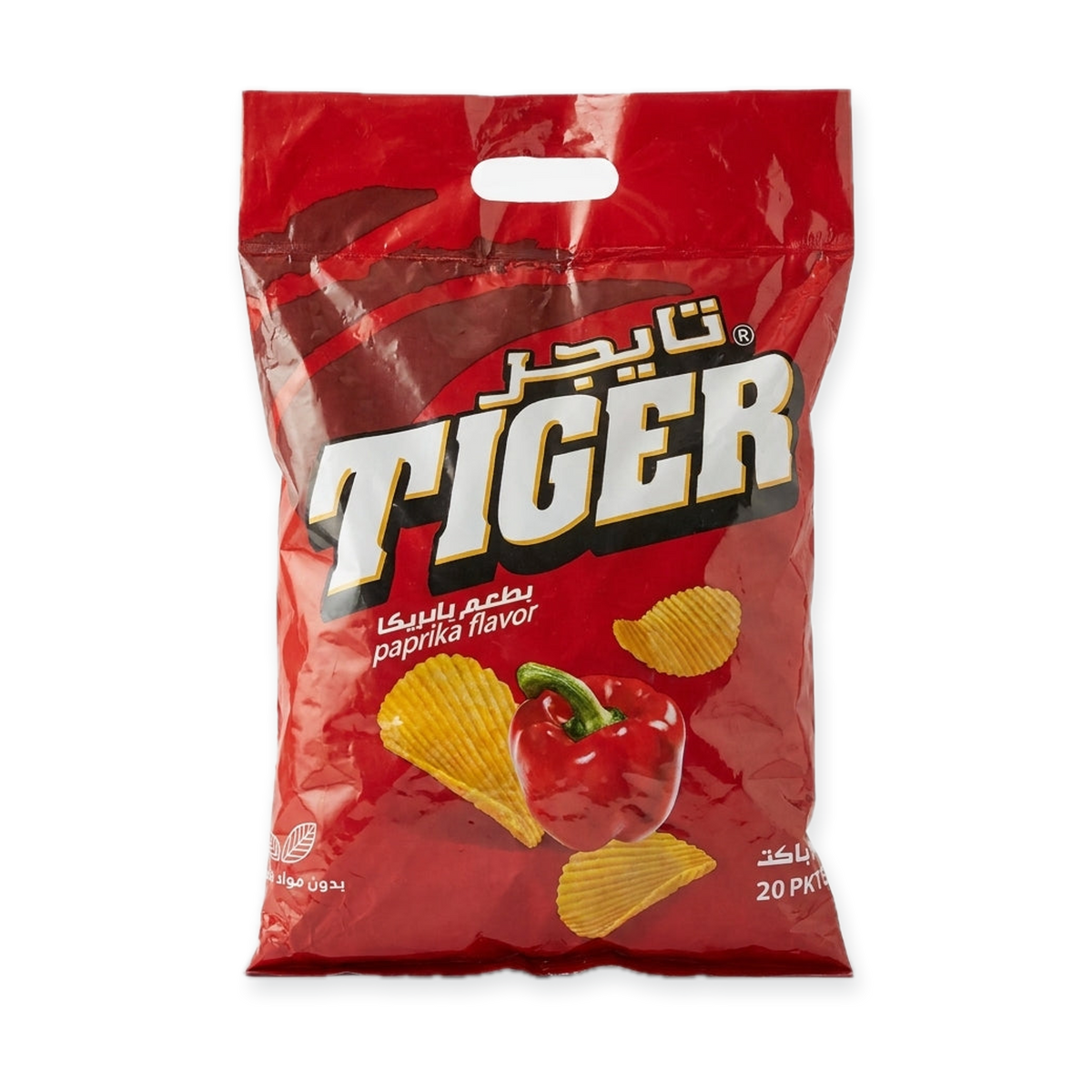 Tiger Paprika Flavor Potato Chips 20 Pack - Egyptian Fried Snack