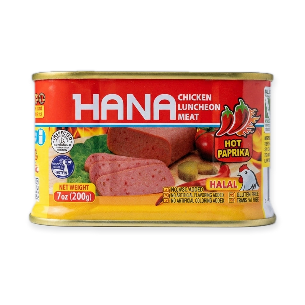 HANA Chicken Luncheon Meat 7oz - Hot Paprika Halal