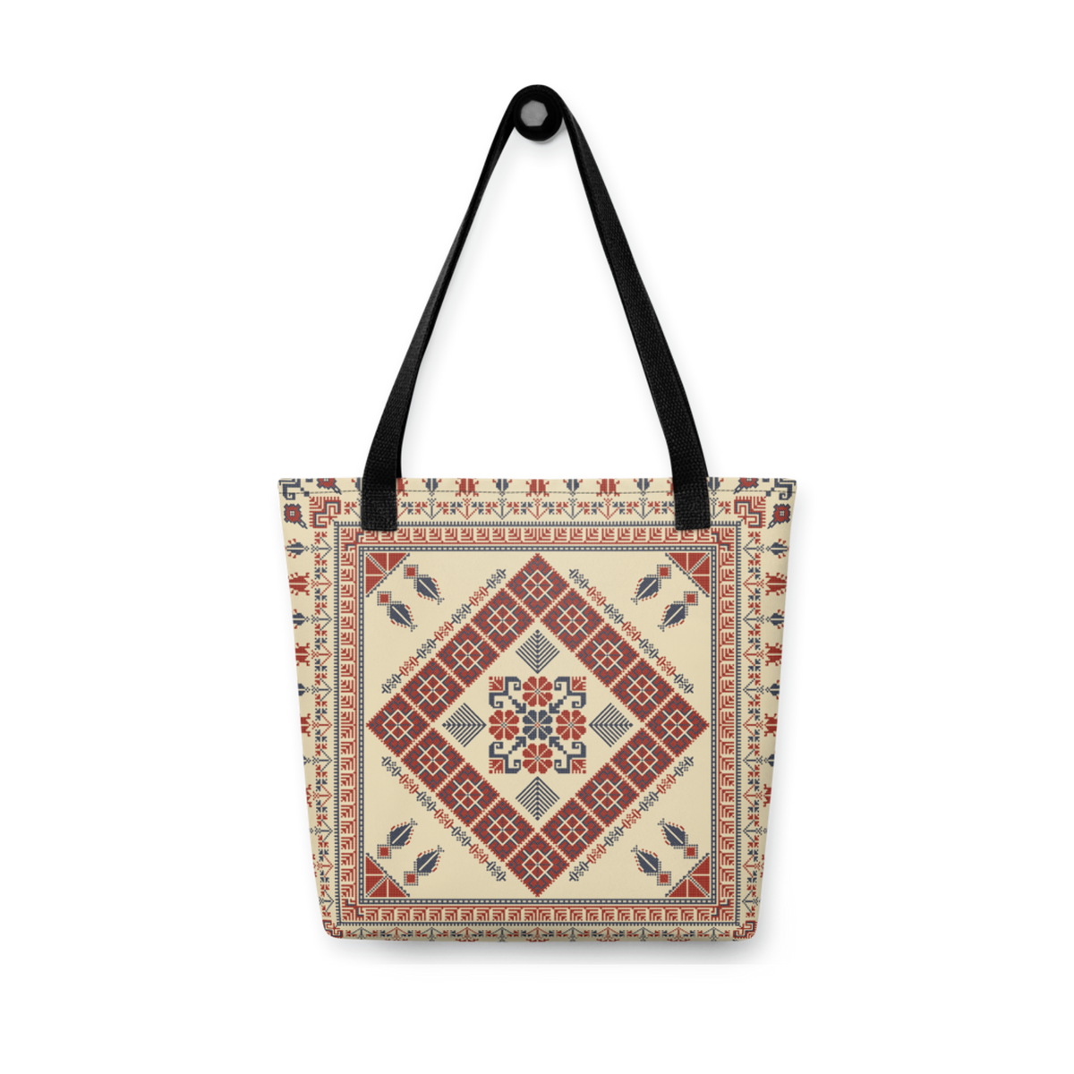 Trendy Tote Bag – Art Pattern, 15" x 15"