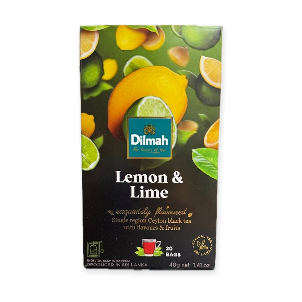 Dilmah Lemon & Lime Tea 40g (20 Bags) - Ceylon Black Tea
