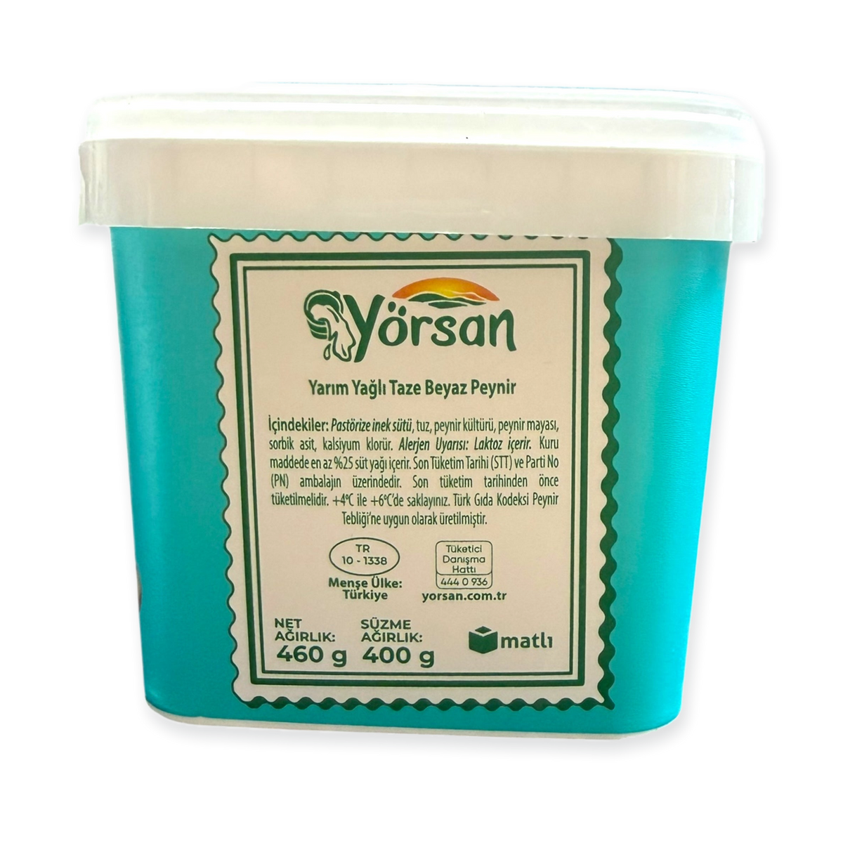 Yorsan Hulf White Cheese 400g - Creamy Flavor, Perfect for Dishes and Snacking