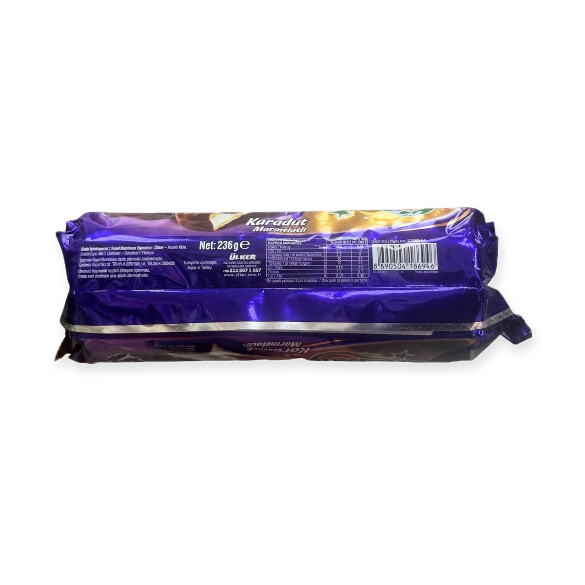 Ülker Halley Blackberry Marmalade Biscuits 236g - Milk Chocolate
