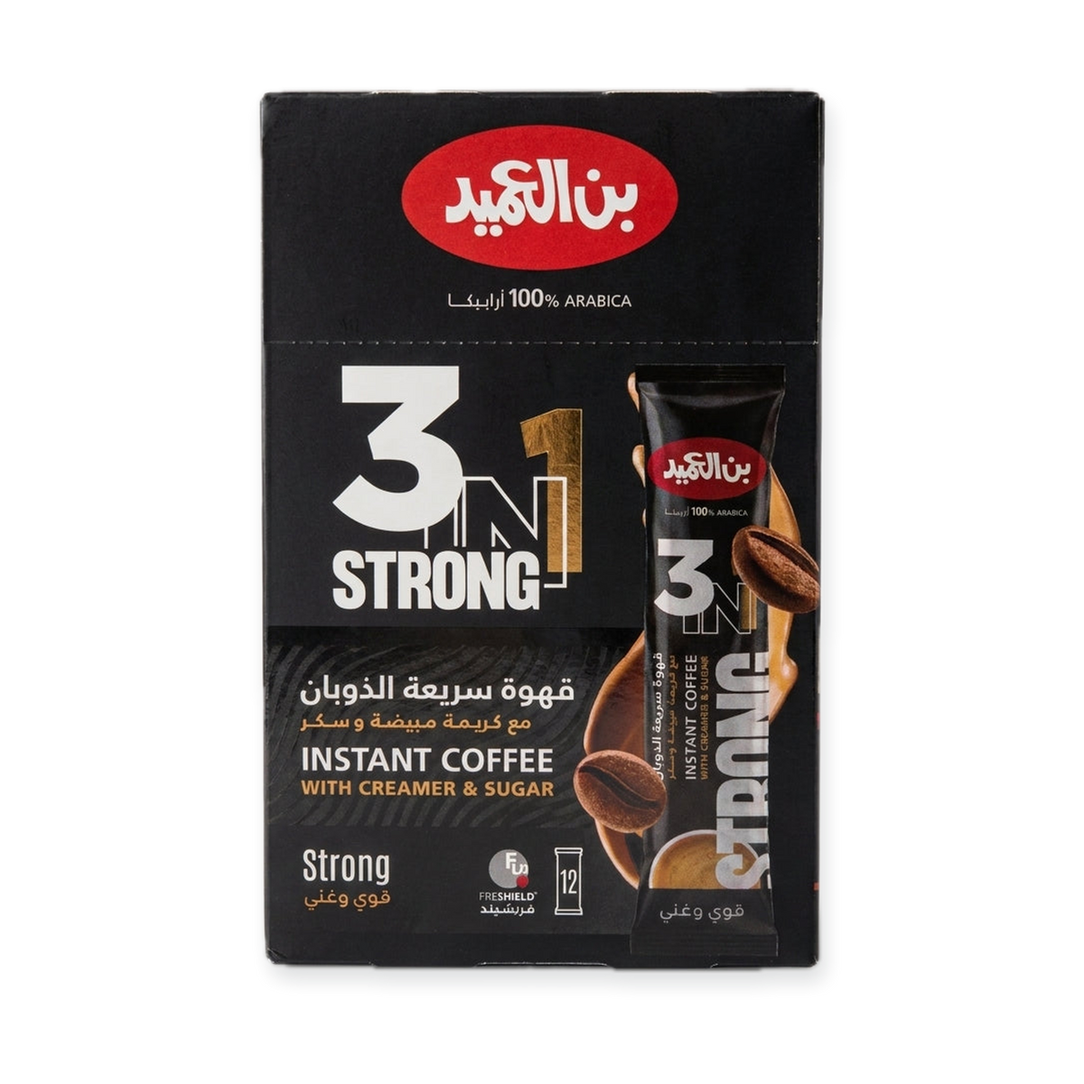 Bun Al-Ameed 3-in-1 Strong Instant Coffee 240g - With Creamer & Sugar