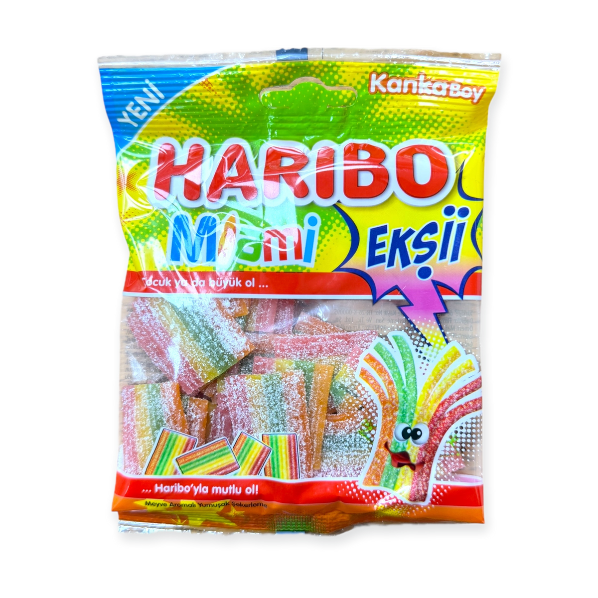 Haribo Sour Rainbow Strips Halal Gummy Candy