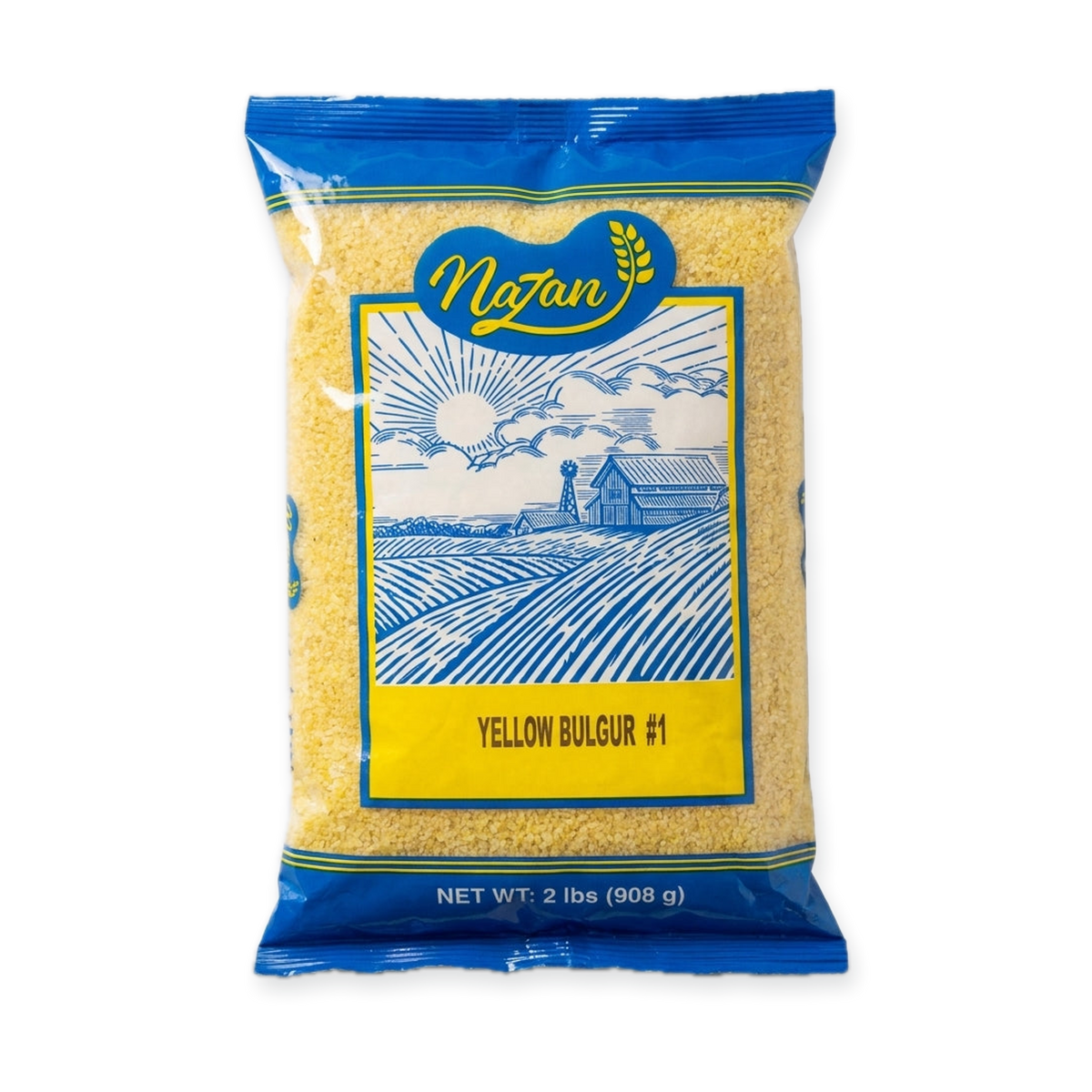 Nazan Yellow Bulgur #1 2 lbs - Premium Turkish Fine Cracked Wheat