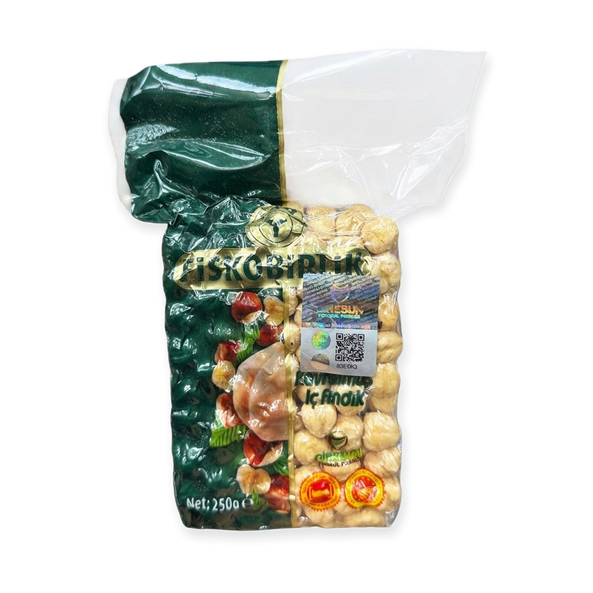 Fiskobirlik Roasted Hazelnut Kernels 250g - Premium Turkish Hazelnuts