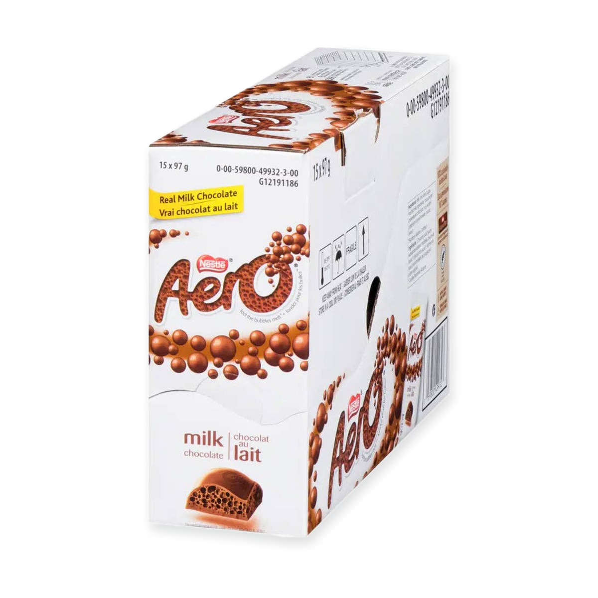 Nestlé Aero Milk Chocolate Bar Case of 97.0 g