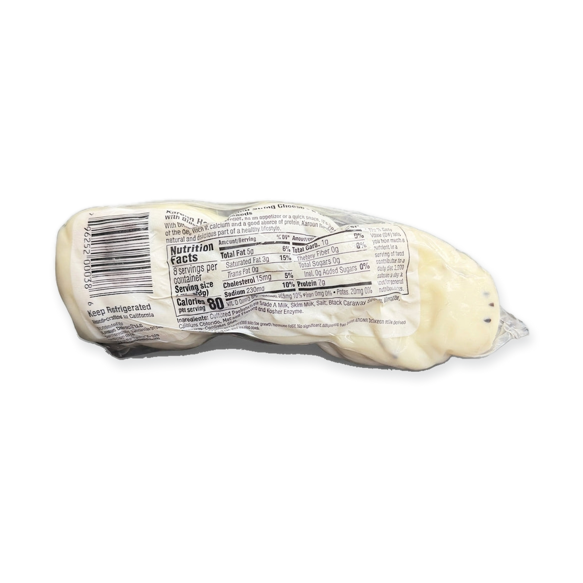 Hand Brand String Cheese with Black Caraway Seeds 8 oz - Part Skim Mozzarella