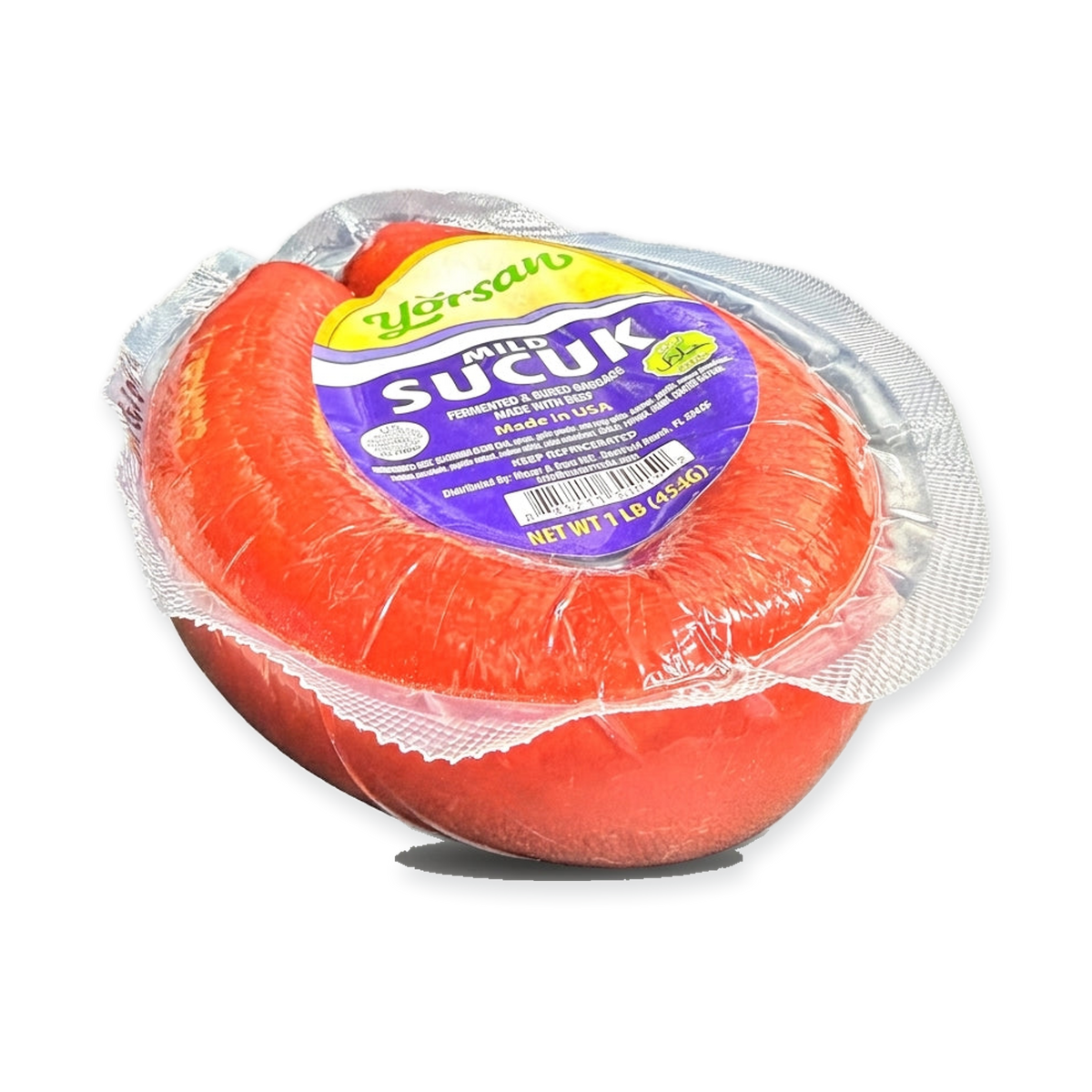 Yorsan Mild Sucuk 1 lb - Premium Turkish Beef Sausage