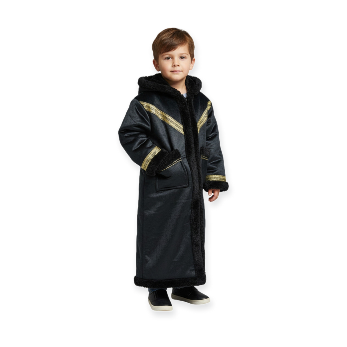 Kids Winter Fur Coat – Hooded & Stylish for 3-4 Year Olds, Warm Faux Fur Outerwear