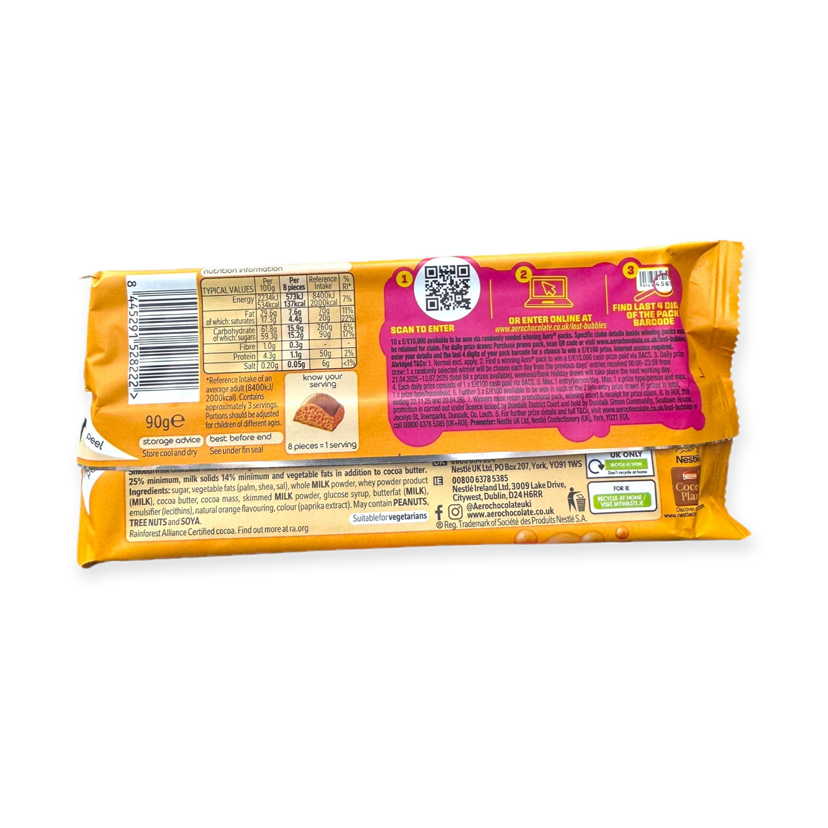 Nestle Aero Chocolate Bar – Orange