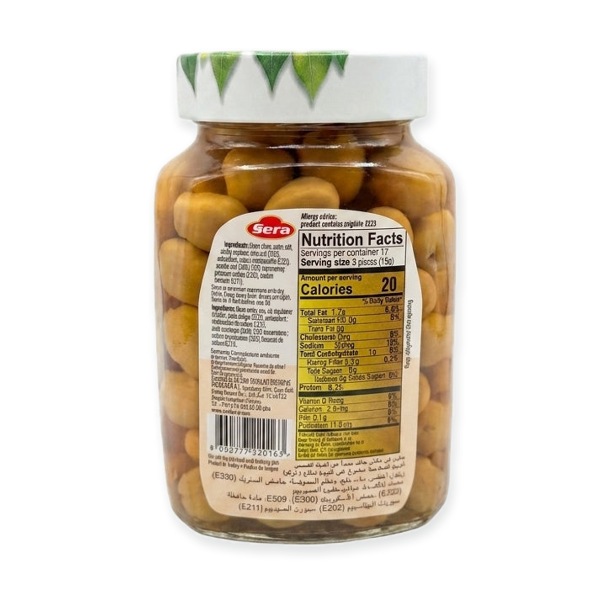 Sera Scratched Green Olives 24.6 oz - Premium Turkish Olives