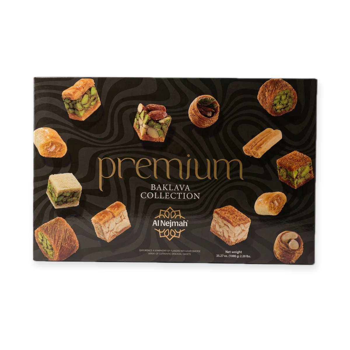 Al Nejmah Premium Baklava Collection 35.27 oz - Authentic Assorted Sweets